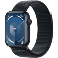 Часы Apple Watch Series 9, 45 мм (Черные) Sport Band Sport Loop